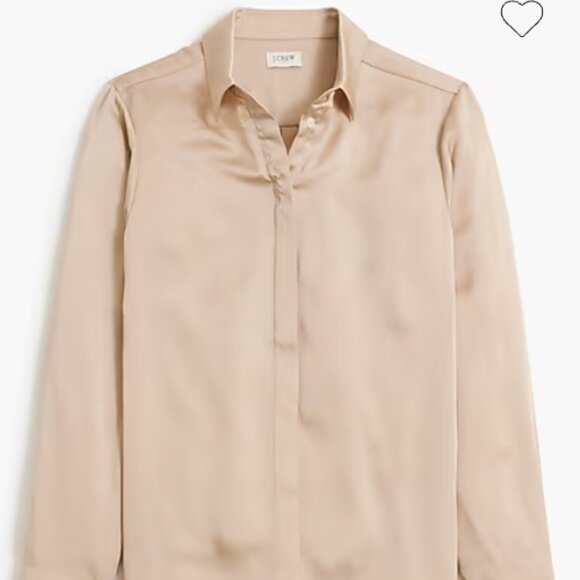 Drapey satin button-up top - Picture 1 of 3
